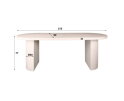Eettafel arch stone 215x90cm - Marmer composiet
