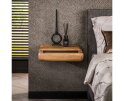 Nachtkastje Sleek mangohout - zandkleur