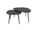 Salontafel Trinity set van 2 driehoekig metallic - Grijs