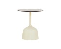 Elba sidetable small 40x40x43 KD white glass