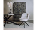 Eetkamerstoel Carro draaibaar Chenille - Almond white