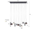 Hanglamp Orb 6+5L - Zwart