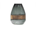 Dave Vaas Glas/hout Blauw/groen 26x19cm - WOOOD Exclusive