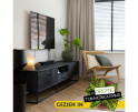 Tv meubel Denver Black 240 cm | Mangohout en staal