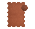 by fonQ Scallop Vloerkleed - Wine Red - Organisch - 120 x 170 cm