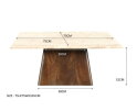 Salontafel Valentino vierkant travertin 75x75 cm | Livingfurn