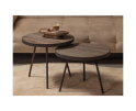 Maxime Bijzettafel Recycled Hout Naturel 46xØ54cm - WOOOD Exclusive