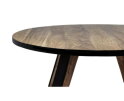 Ronde eettafel Milano - ø140x76 - Naturel/zwart - Acaciahout/metaal