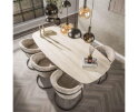 Eettafel 215 centre Romano - Ceramic 3D Travertine