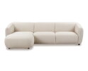 Hoekbank Valerie Bouclé met Chaise Longue Links 279x150 cm – Beige - Japandi