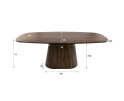Eettafel Central 215 - Massief acacia bruin