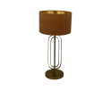 Ronde lampenkap - ø32x20 - Beige/goud - Velours
