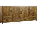 Dressoir Brent gerecycled hout naturel - 200 x 40 x 85 cm
