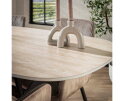 Eettafel travertin keramiek deens ovaal 180x90 cm - Beige