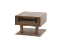 Nachtkastje 1L shelve Carve - Massief acacia drift brown