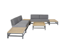Loungeset Betis acacia teaklook - 6 delig - modulair