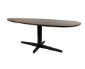 Eetkamertafel 160, organisch, poot Black, Mango Brown Walnut - Taurus Table Collection