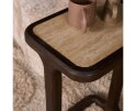 Bijzettafel Arvid Bruin Travertin 58 cm