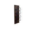 Wijnrek 4 flessen - 20x14x65 - Bruin/zwart - Oud hout/metaal