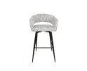 Barstoel Tokyo draaibaar Jupiter zwart - Be Fine lichtgrijs 120 - 65 cm