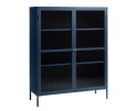 Vitrinekast Bronco metaal 140 cm - Blauw