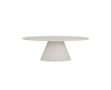 Eettafel Mello ovaal Beton 200x110 cm - wit