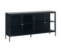 Dressoir Carmel metaal & glas 170 cm - Zwart
