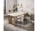 Eettafel 180 curvo Romano - Ceramic Travertine