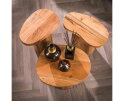 Salontafel set/3 shape - Massief acacia naturel