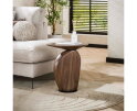 Bijzettafel art solid - Massief acaciahout - glaze bruin - 45x36x50 cm - Japandi