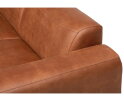 Hoekbank Bravino cognac - kentucky 09 lederlook &ndash; Ottomane rechts &ndash; 275x210 cm