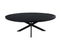 Ovale eettafel Melbourne - 180x100x76- Zwart - Mangohout/ijzer