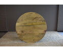 Eettafel paris rond mangohout facet rand Ø130 cm - Naturel | Meubelplaats