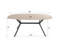 Eettafel travertin keramiek deens ovaal 180x90 cm - Beige