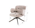 Fauteuil Flex draaibaar - Hoven zand-bruin