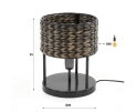 Tafellamp 1L tower waterhyacint - Zwart nikkel