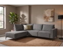 Hoekbank Valenzo Grijs - Memphis 6 &ndash; Ottomane links &ndash; 265x210 cm