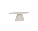Eettafel Mello ovaal Beton 200x110 cm - wit