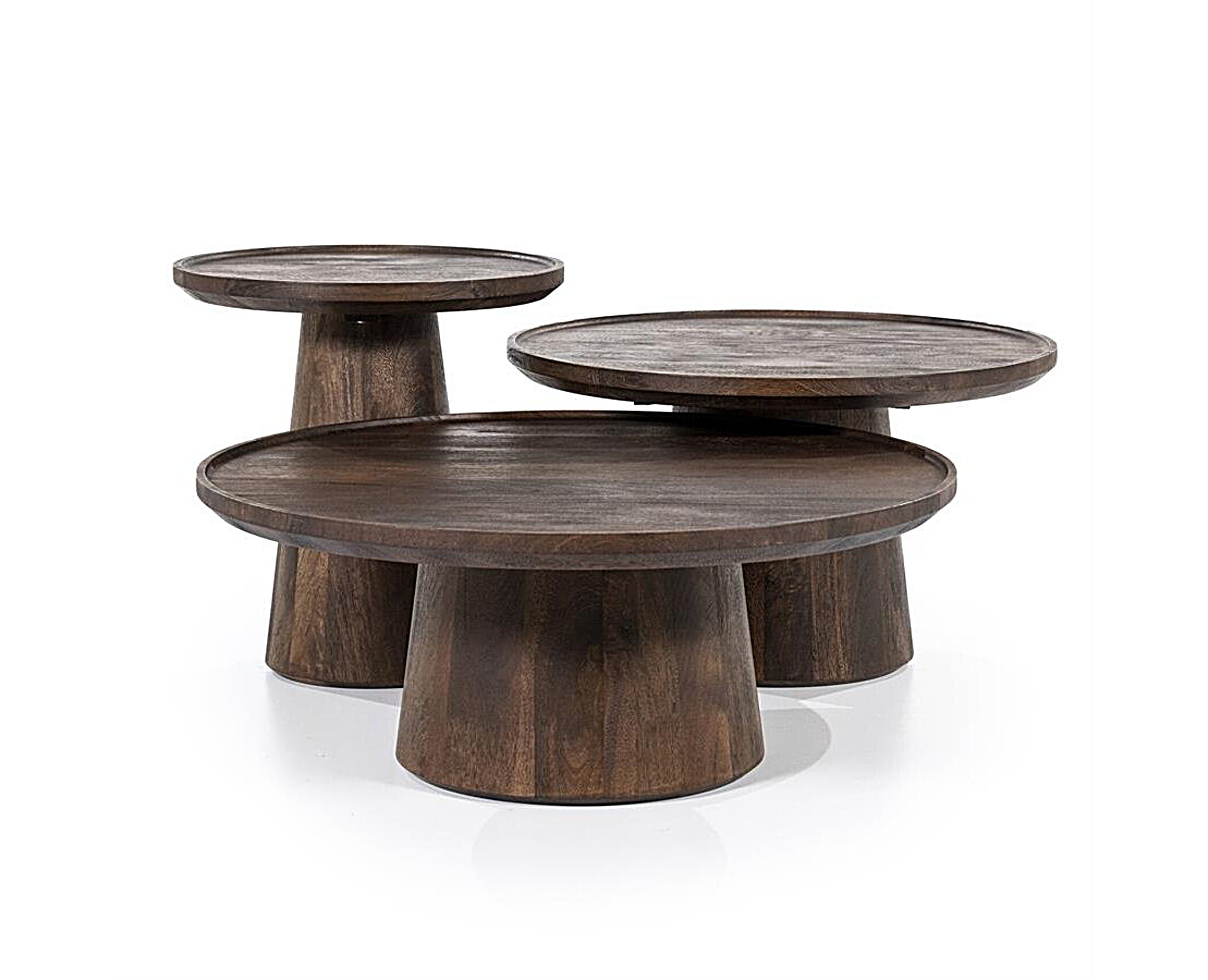 Salontafel Ron Rond Mangohout 80 cm - Bruin van Eleonora kopen ...
