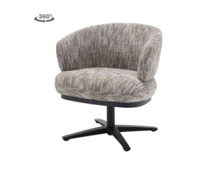 Eetkamerstoel Perca draaibaar Chenille - TED 8 white-grey