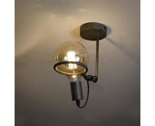 Plafondlamp 1L saturn Ø12,5 lichtbron - Oud zilver