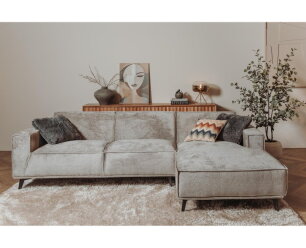 Tower Living Leeds 2 5-AL + Chaise R - Touch 27 Light grey