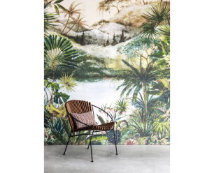 Lounge chair Portofino,76x71x67 cm, iron frame with teakwood slats