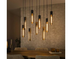 Hanglamp 5+4 tube - Artic zwart