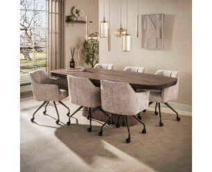 Eettafel Arcadia 240 - Massief acacia bruin