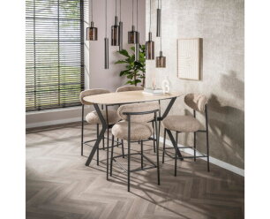 Bartafel 140 Romano ceramic Deens ovaal - Keramiek travertine