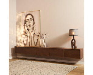 Zwevend tv meubel Vision Walnoot | 280 cm