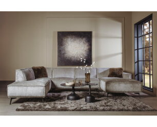 Leeds Chaise R - 2 5 - Ottoman L - Touch 27 Light grey