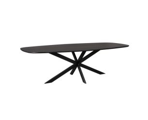 Eiken eettafel Ferris | Deens Ovaal 280 cm | Zwart