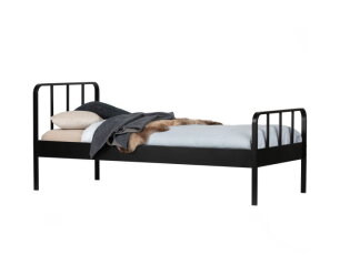 Mees Bed Metaal Zwart 90x200 Cm - WOOOD